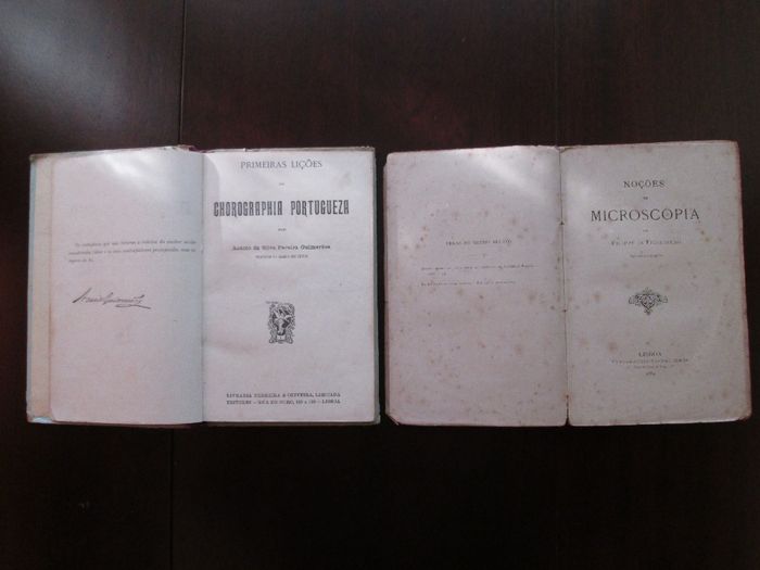 Livros Estudo Antigos - Chorographia e Microscopia