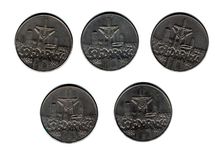 Zestaw 5 sztuk 10000 złotych, 10000 zł Solidarność 1990