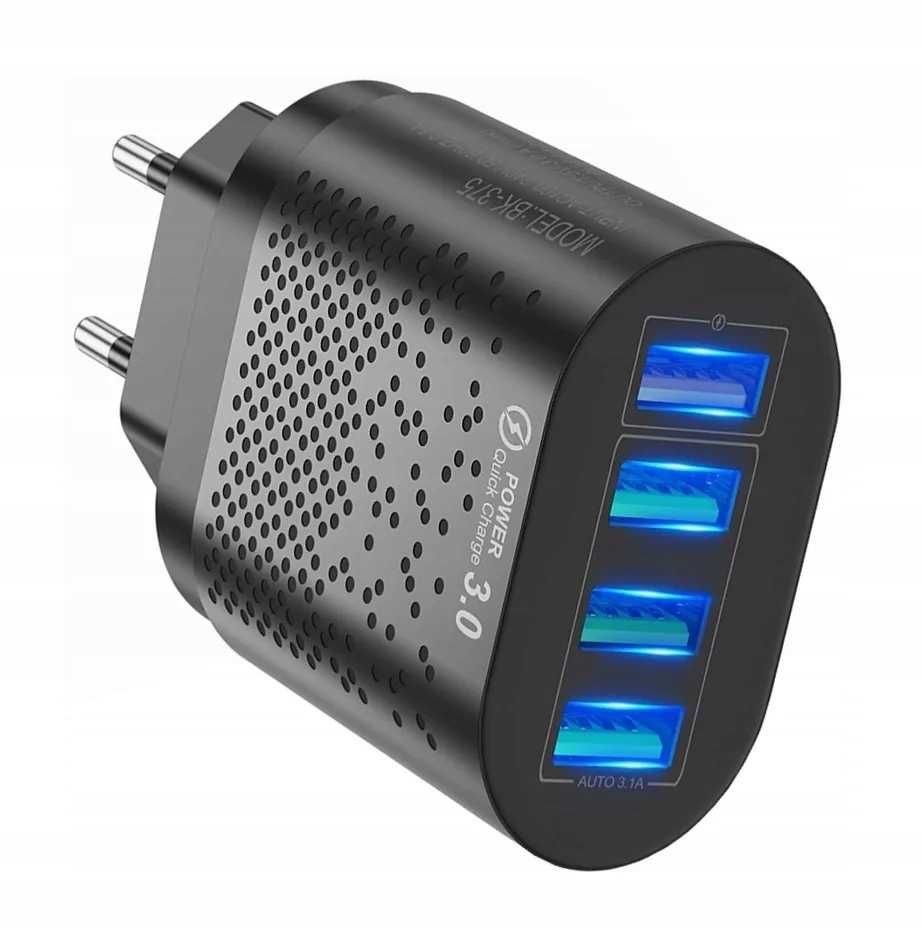 ŁADOWARKA SIECIOWA szybka 4X USB QC 3 Quick Charge