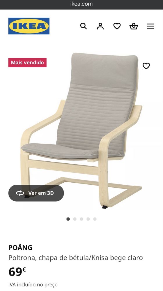Cadeirao IKEA em otimo estado