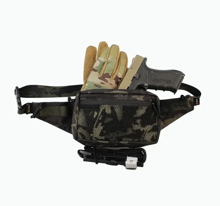 Поясга сумка WTF Waist Bag BASILISK Black multicam