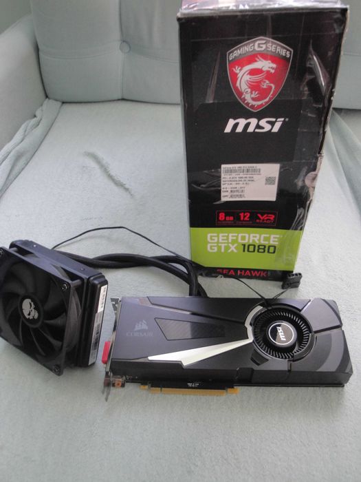 Karta MSI GeForce GTX 1080 8G Sea Hawk X chłodzenie wodne CORSAIR