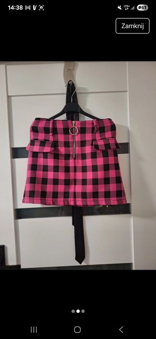 Spódniczka Bershka Alternative Draculaura Y2k Różowa Sylwester Święta