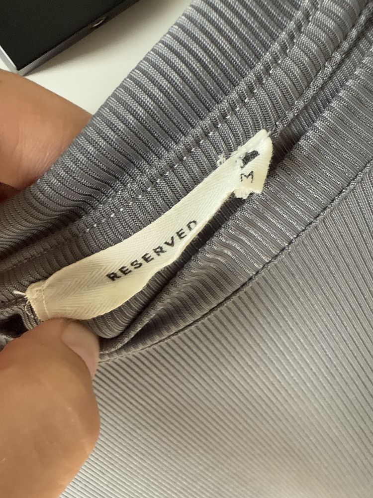 RESERVED bluzka damska S / M szara prążki