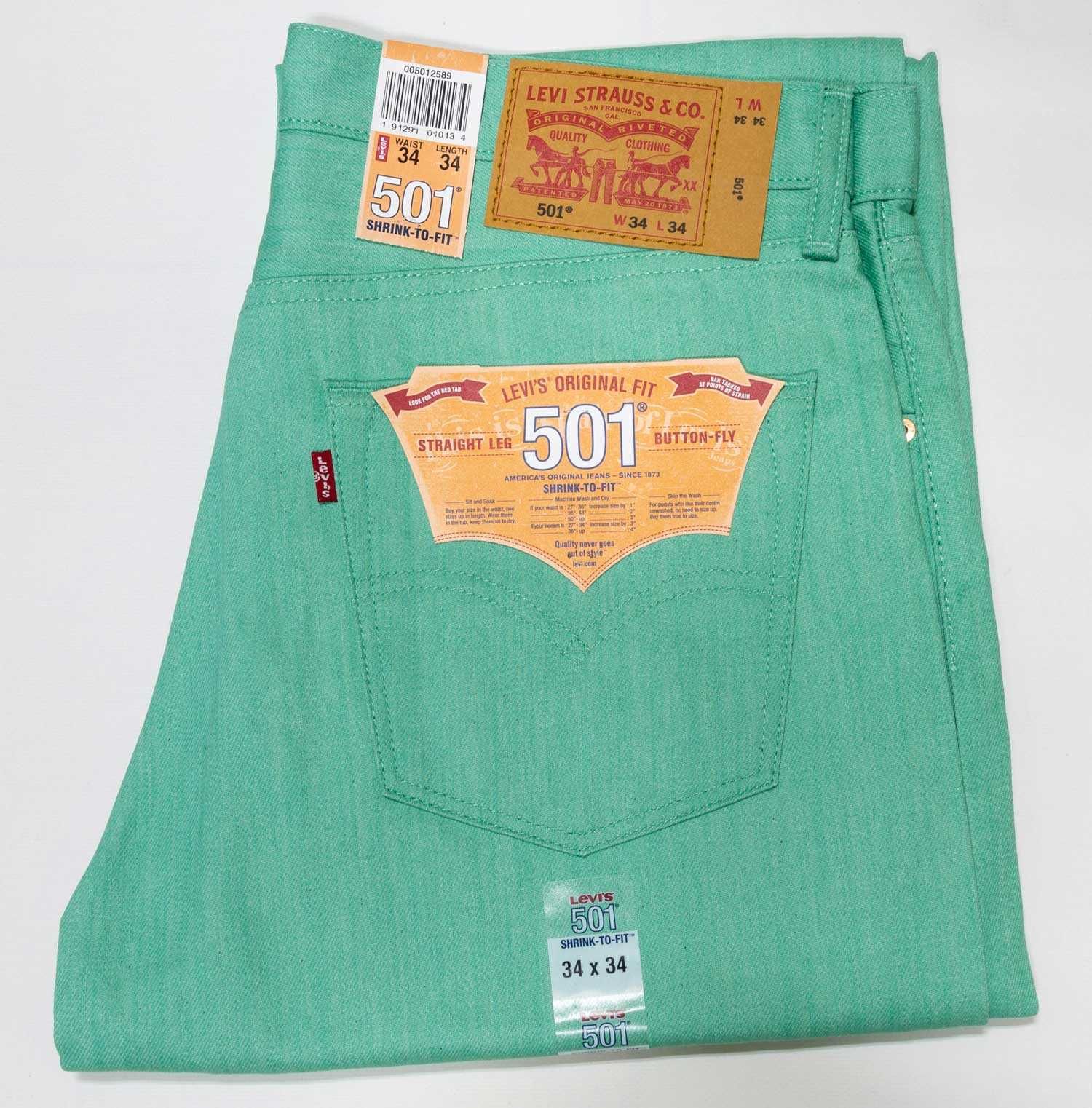 Джинсы Levis 501 Shrink-To-Fit, сырой деним, прямые. Левис из США