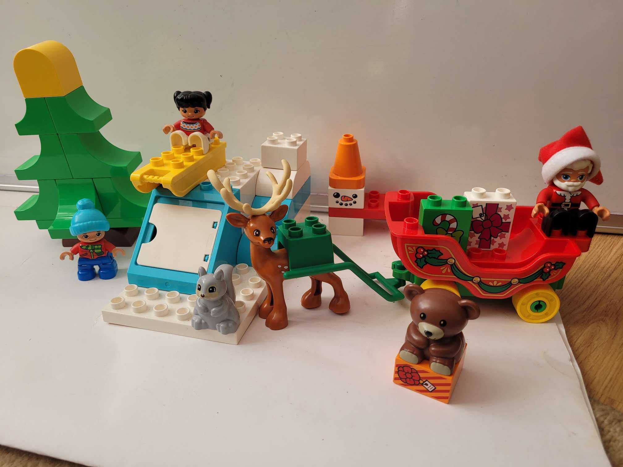 klocki LEGO 10837 zestaw świętego mikołaja mikołaj + sanie