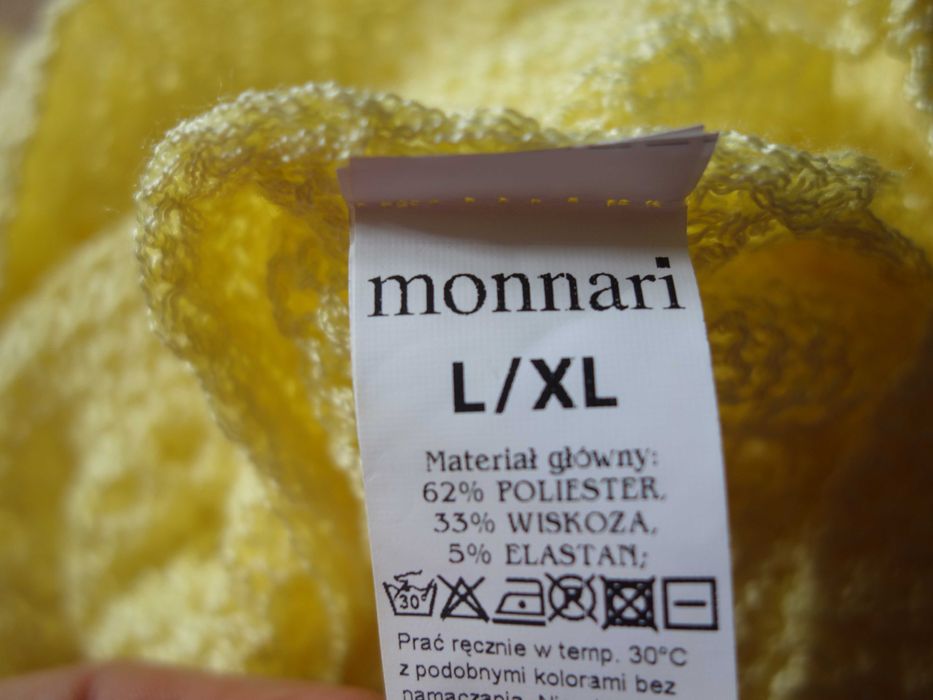 Ażurowa bluzeczka MONNARI, żółta, NOWA, r. 40/42