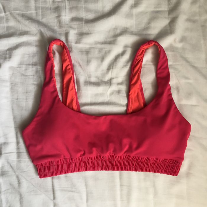Reserved stanik sportowy top bikini czerwony różowy 38