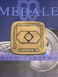 Medal VIII Konfer. Międzynarod Metalurgii 1978. Mennica Państwowa