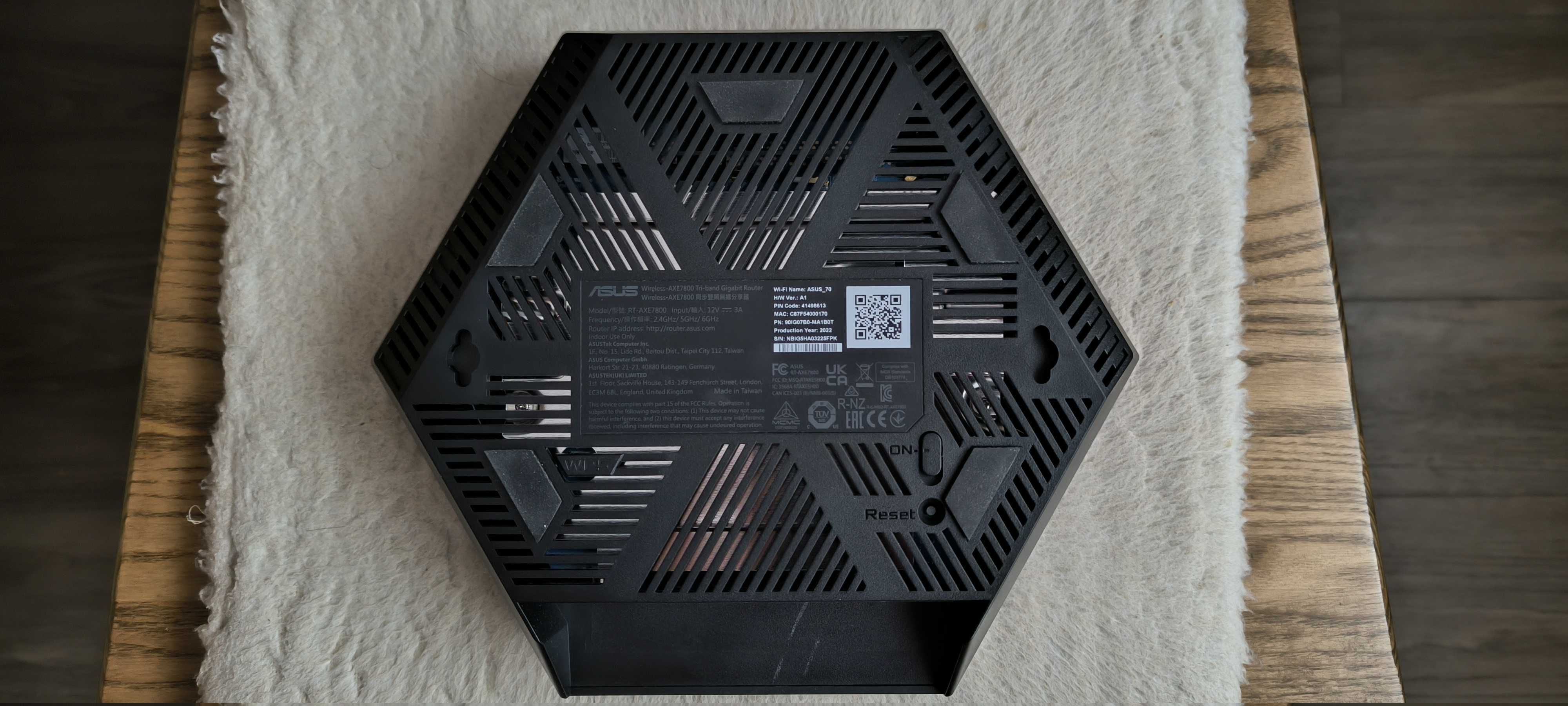 Роутер ASUS RT-AXE7800, WiFI 6E