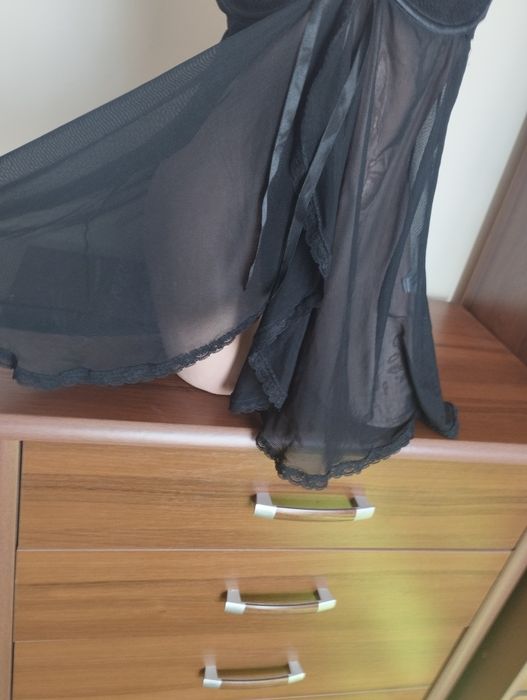 Новий пеньюар чорний 80В пушап