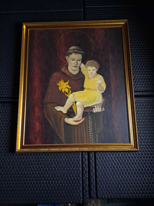 obraz św. święty Antoni z Padwy z dzieciątkiem Jezus 90 x 75 cm