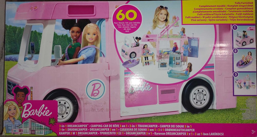 barbie, kamper 3w1, ghl93 plus lalka gratis