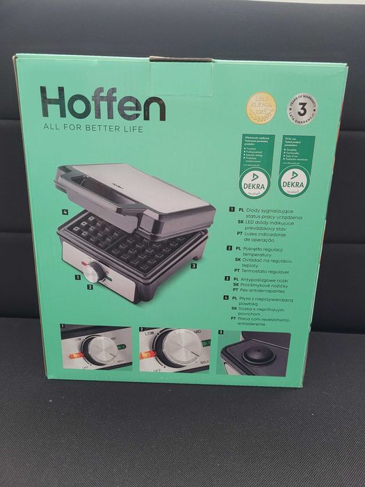 Hoffen Gofrownica 1600W klasyczna dwa gofry