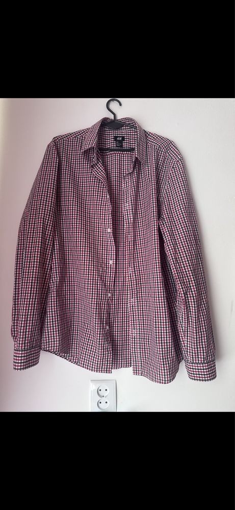 Męska koszula w kratkę w kratę h&m L 40 okazja jak nowa