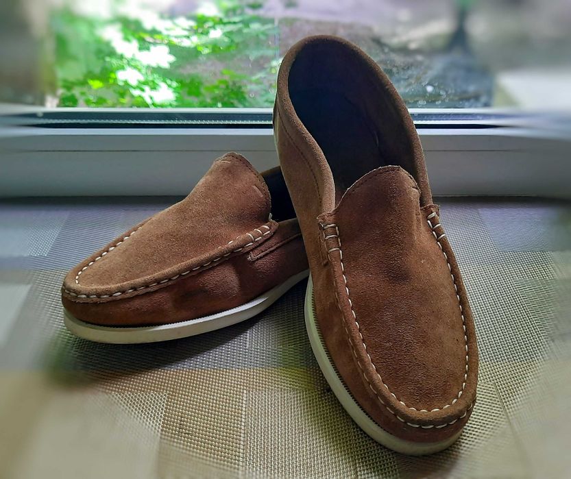 Лоферы мужские замшевые