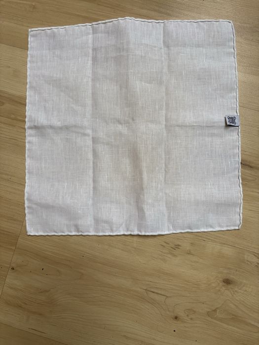 Poszetka lniana Miler Menswear biała