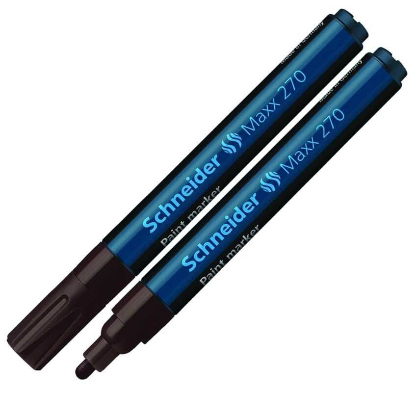 Marker olejowy permanentny SCHNEIDER Maxx 270 okrągły 1-3mm Brązowy