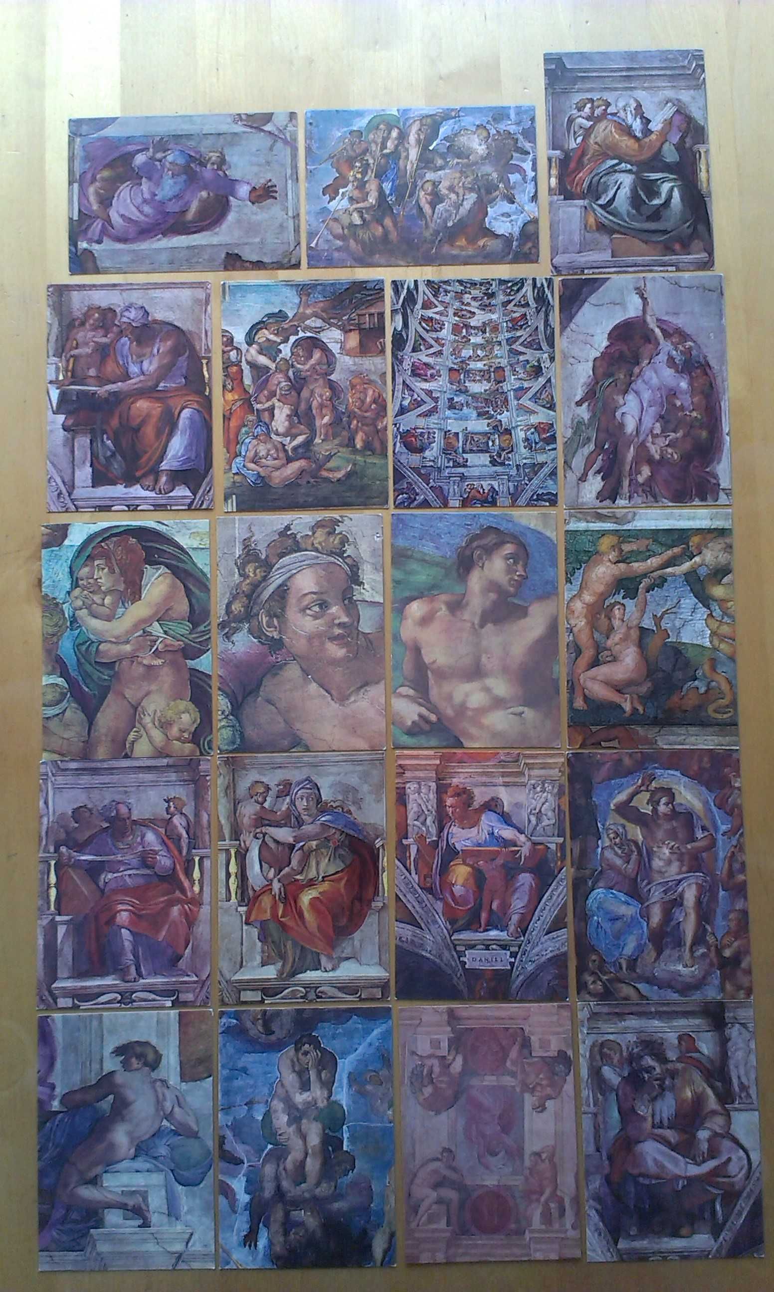 Malowidła z Kaplicy Sykstyńskiej - Watykan - 19 kart pocztowych