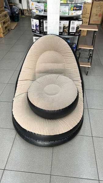 Надувное кресло с пуфиком air sofa