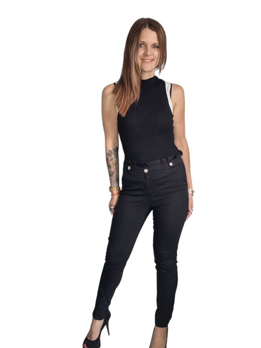 Czarne spodnie freesia rozmiar s 36