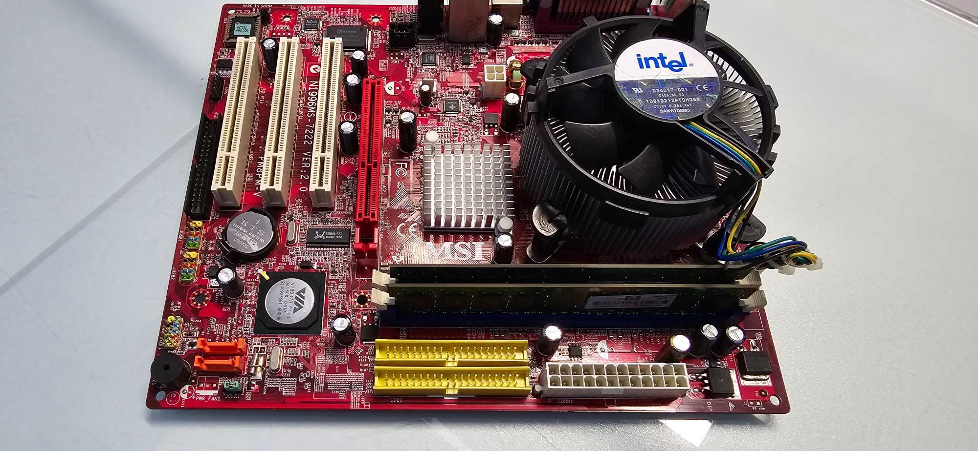 Vendo motherboard Msi skt 775+processador+memorias+dissipador PM8PM-V