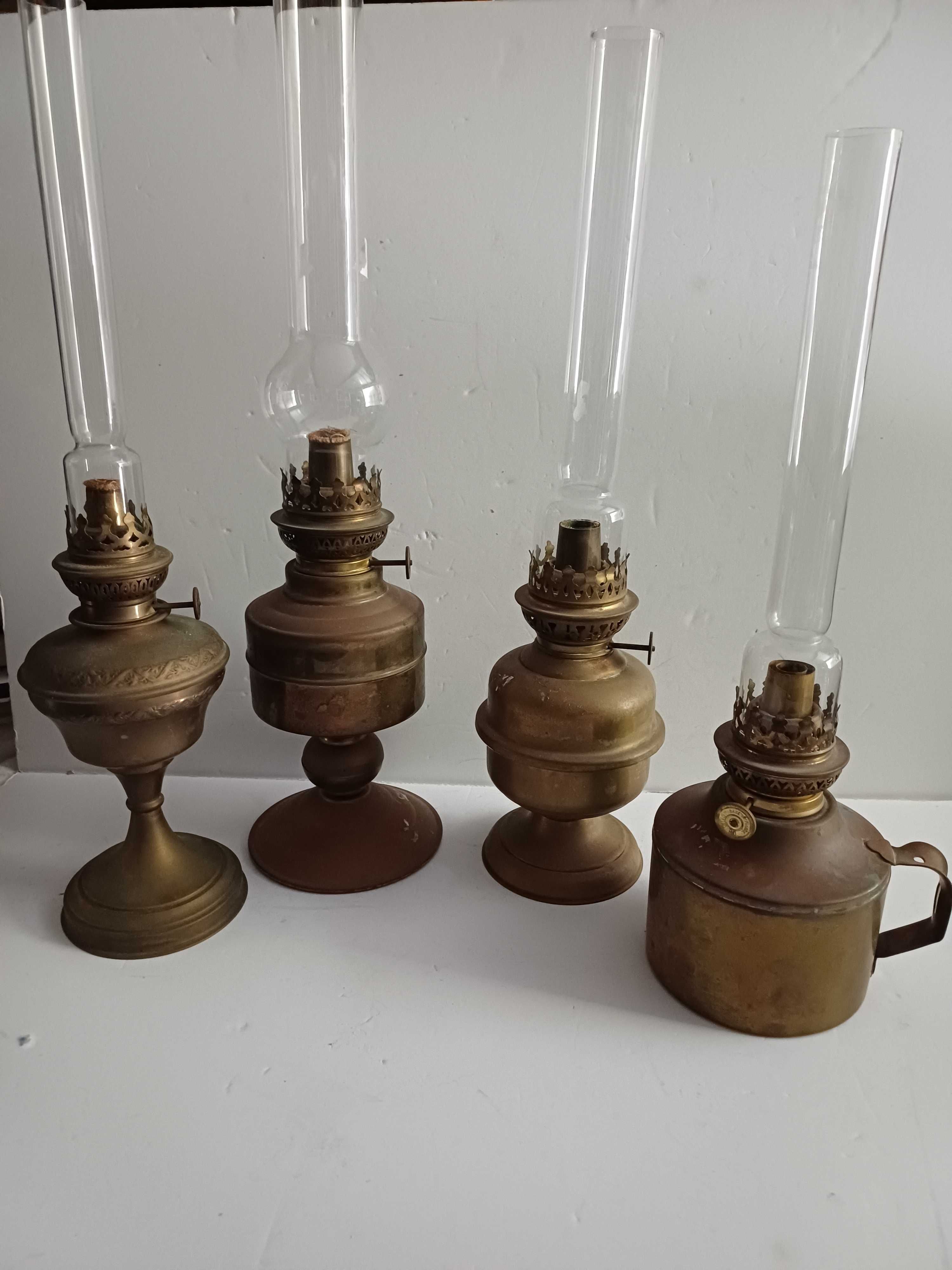Candeeiros de petróleo com chaminé