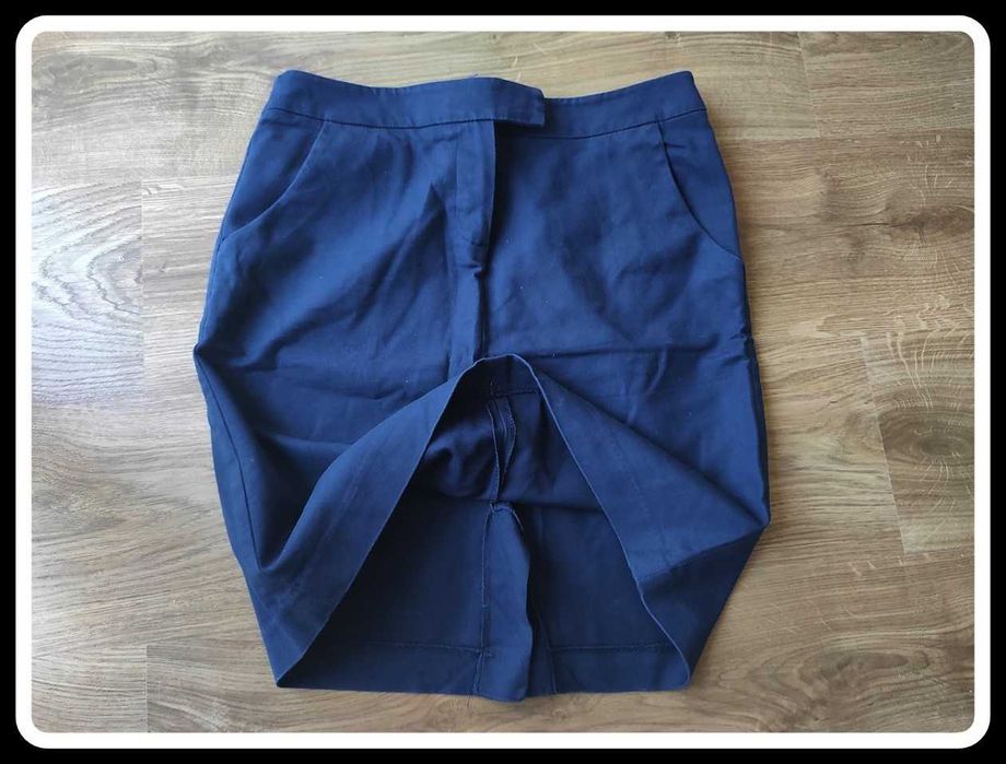 MANGO granatowa spódnica ołówkowa 38 M