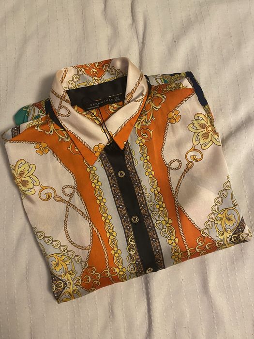 Sukienka XS Zara patchworkowa sukienka oryginalny wzór