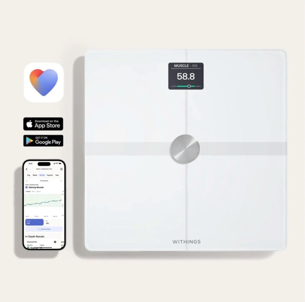 Withings Balança Body Smart Branco Nova - app iPhone / Android