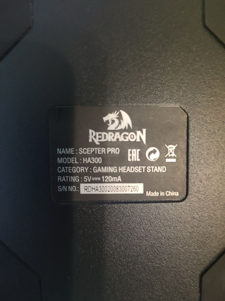 Stojak na sluchawki redragon scepter pro rgb  4xusb a