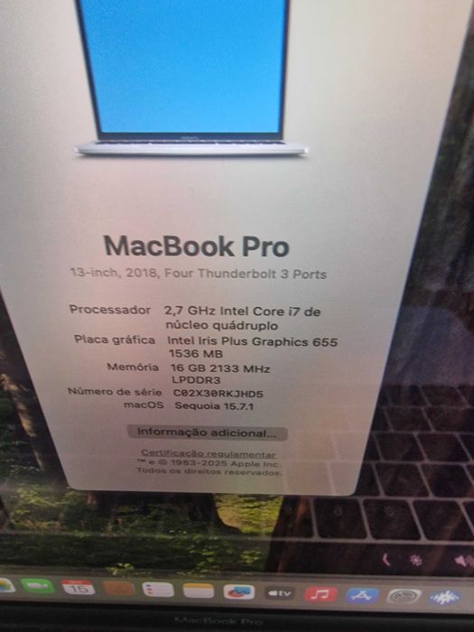 MacBook Pro TOUCH BAR 2018 i7 16gb ram 2 tb disco