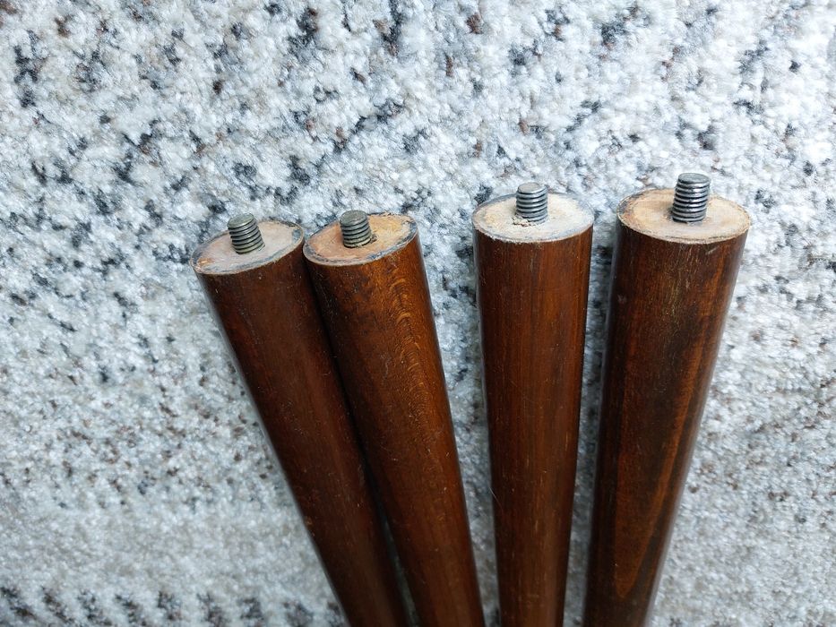 Drewniane nogi PRL stół vintage drewno