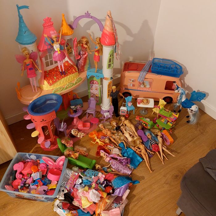Zestaw Barbie, kamper, domek, zamek, kuchnia, lalki, Ken