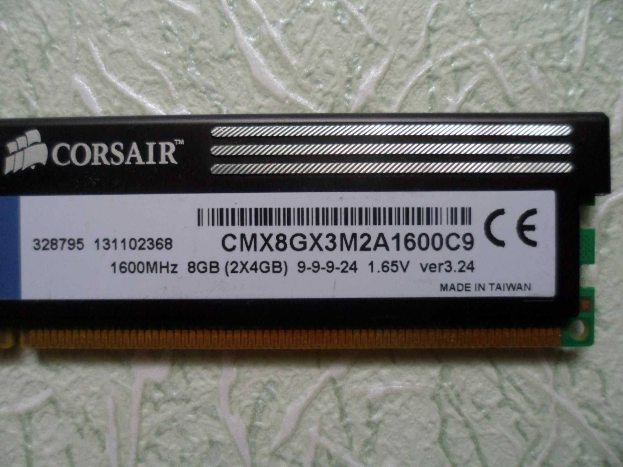 Оперативна пам'ять   DDR3  Corsair  4Gb  1600MHz