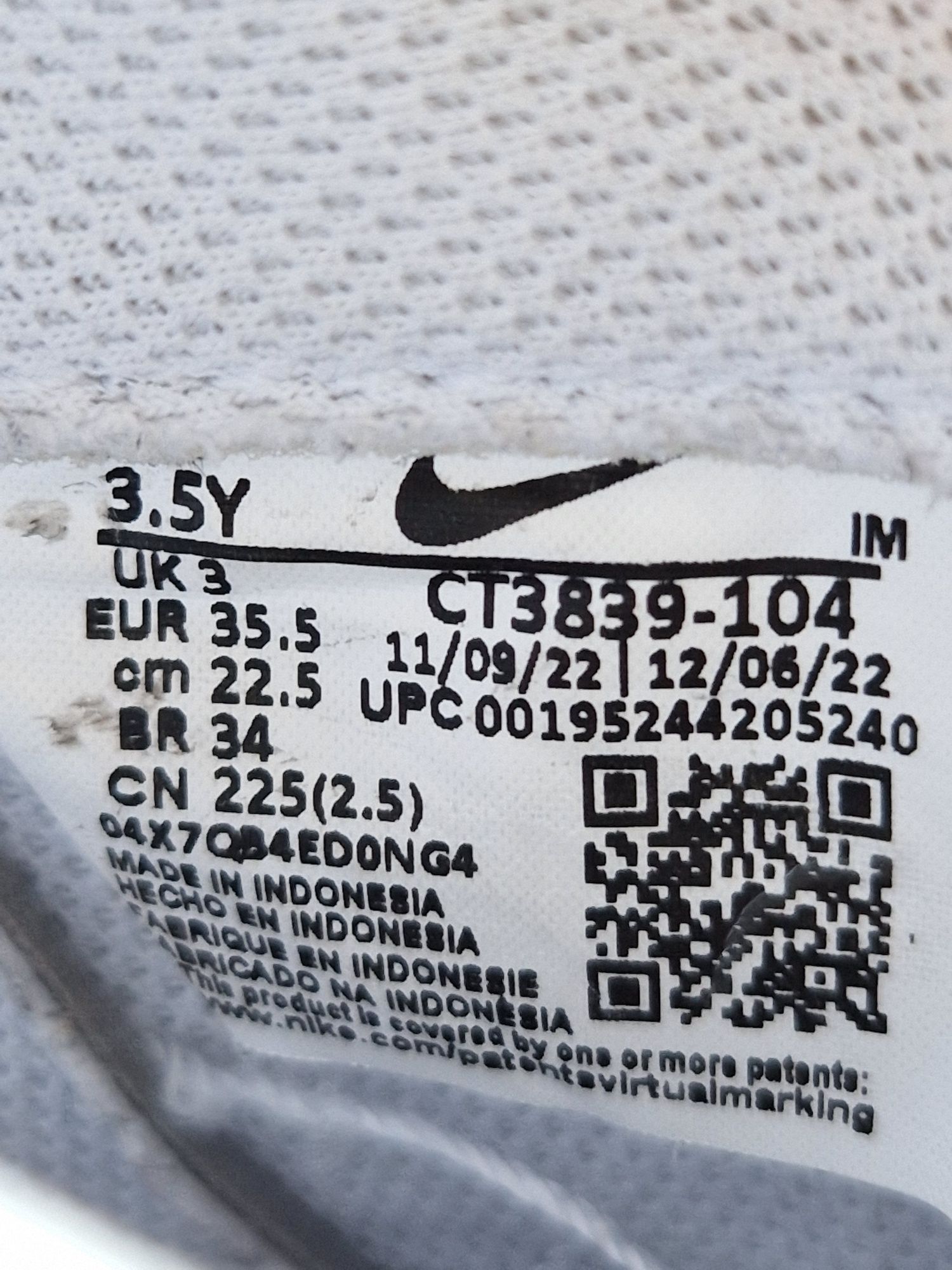 Buty dziewczęce Nike Air Force 1 White/Pink