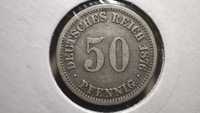 50 pfennig 1876 A - srebro