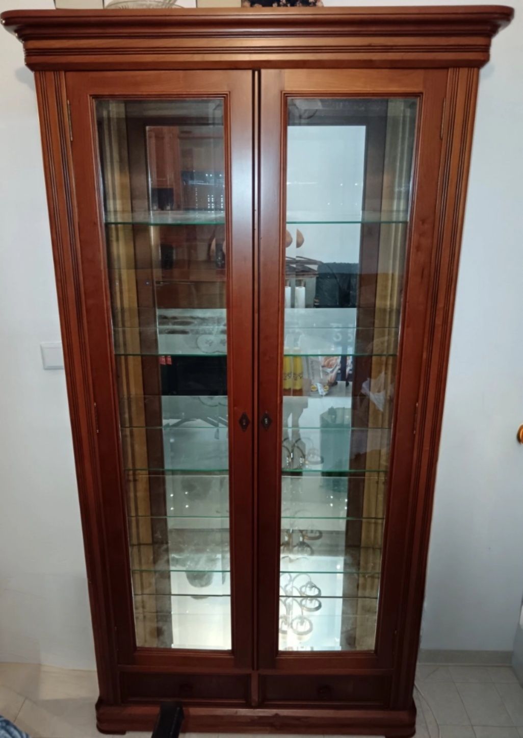 Conjunto de móveis de sala - Cerejeira