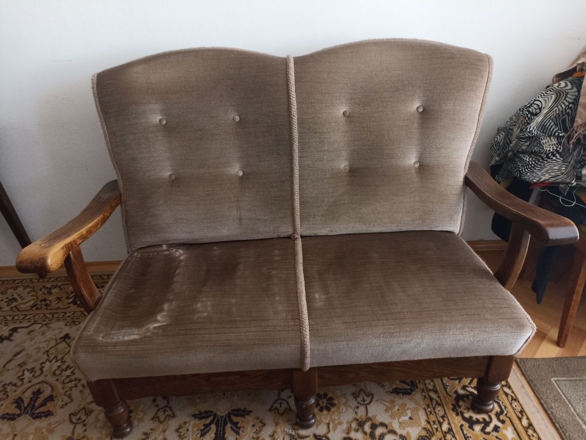 Sofa drewniana 2 osobowa