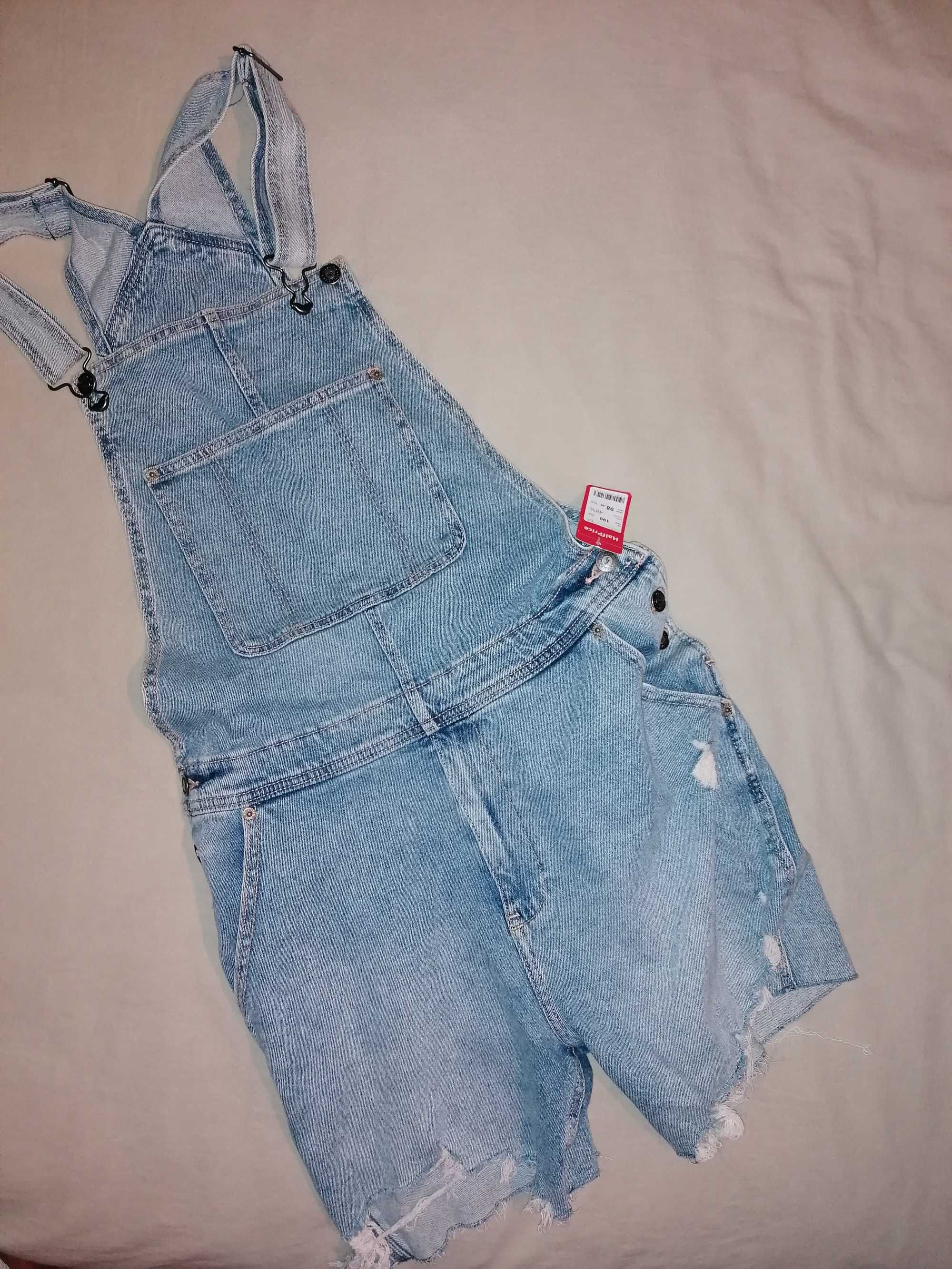 Hollister jeansy szorty ogrodniczki spodenki vintage 38 40 nowe