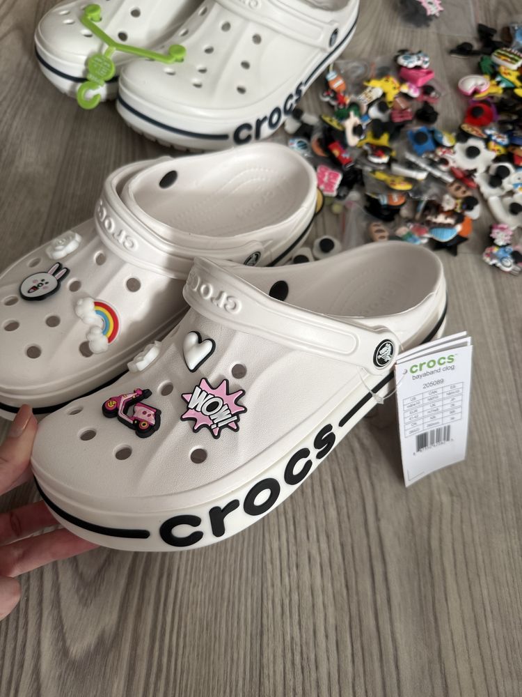 Crocs/Білі крокси 37р, 38р 39р 40р+ джибітси в подарунок