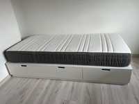 Łóżko pojedyncze Nordli, Ikea, 90x140, z materacem