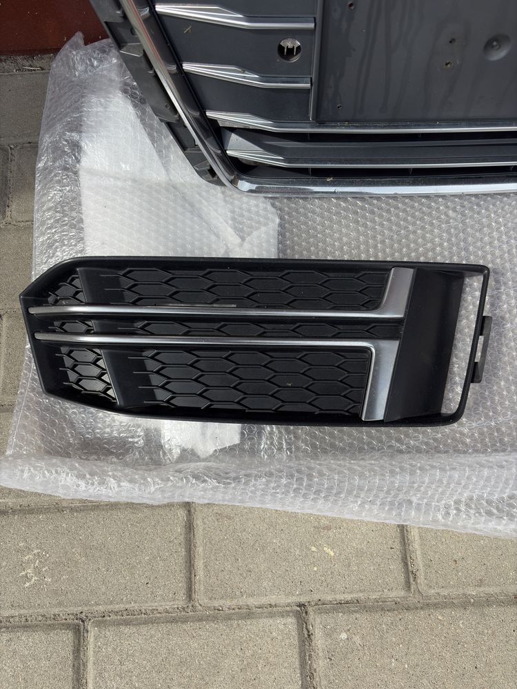 GRILL AUDI A4 B9 S-LINE+kratki zderzaka