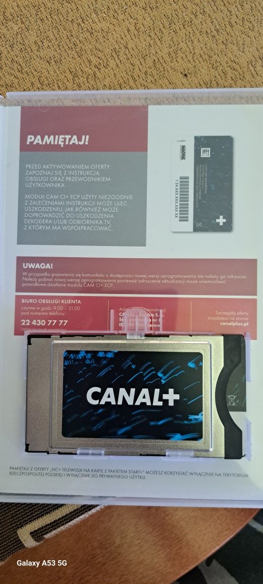 Moduł Cam CI+ECP do telewizji