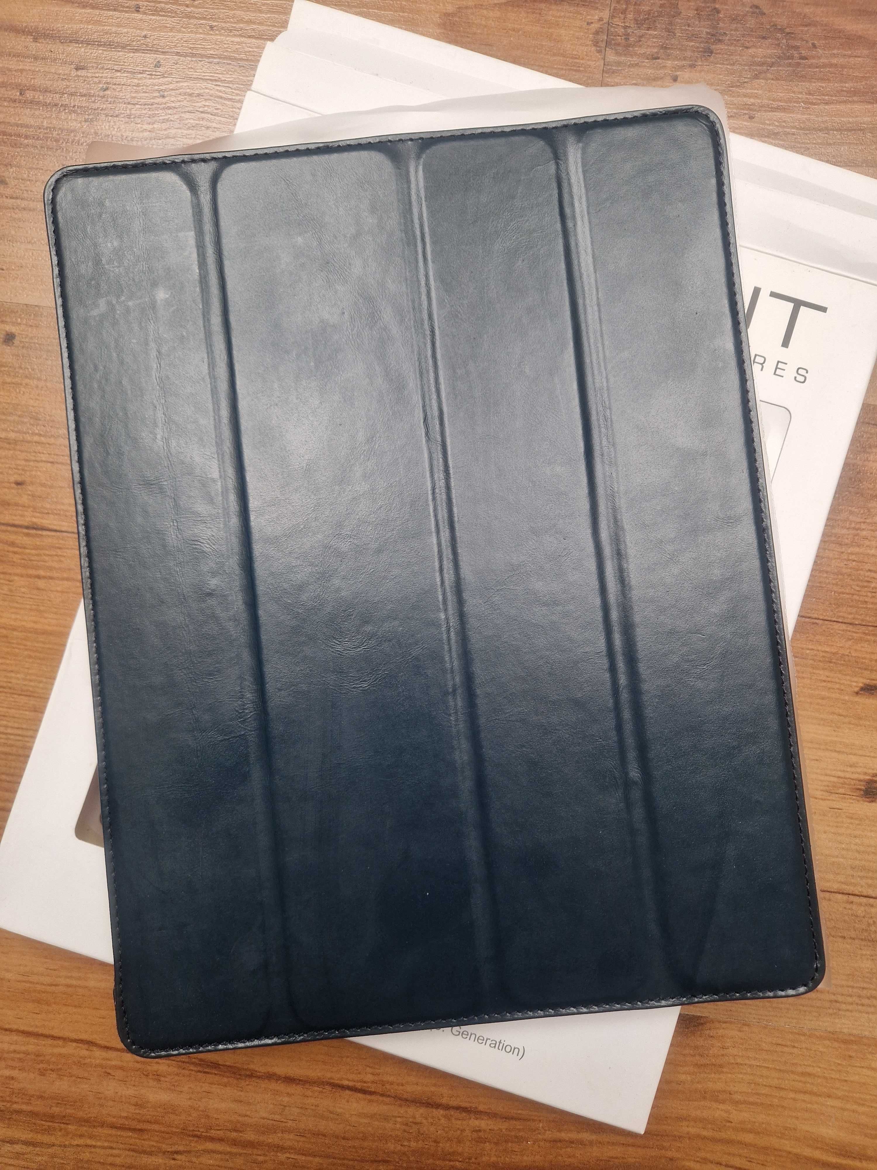 Etui futerał do Apple iPad 3 i 4 granatowe skórzane marki STILGUT nowe