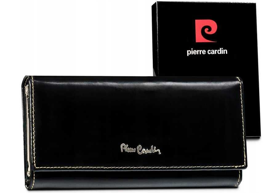 Portfel Damski PIERRE CARDIN Klasyczny SKÓRZANY Duży Elegancki SKÓRA