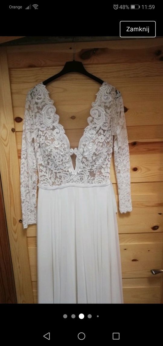 Suknia ślubna boho S/M