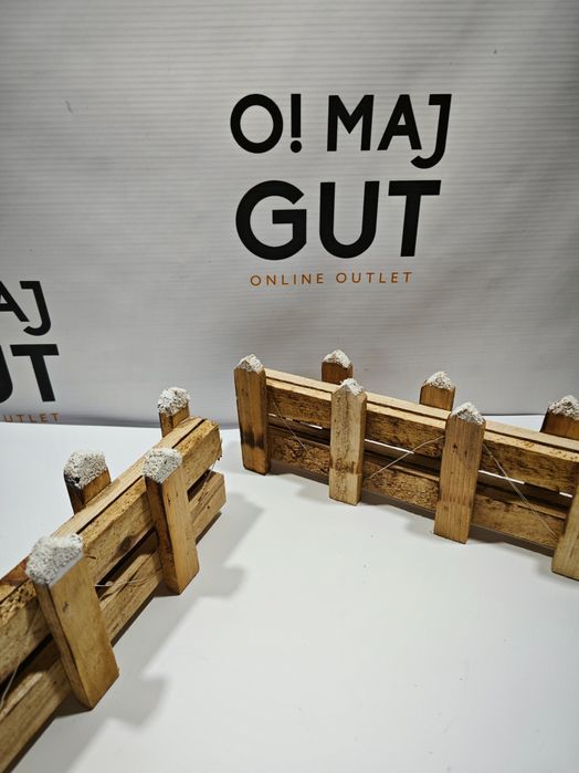 Płotek Ozdobny Rozkładany Dekoracja Świąteczna Z Lampkami 12 Led 90x10