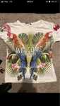 T-shirt z papugami
