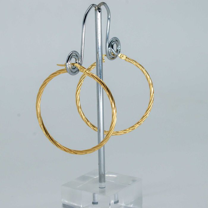 Złote kolczyki 585 KOŁA 2,07gram 4cm Nowe Okazja WYSYŁKA GRATIS